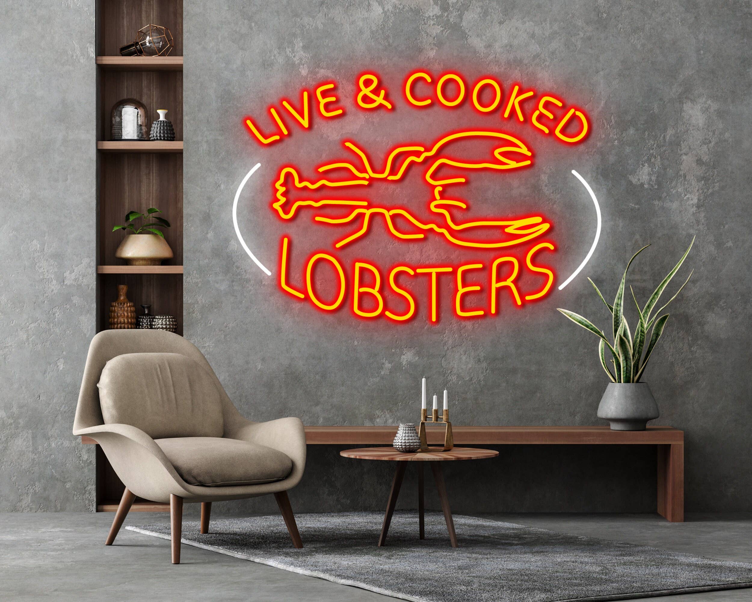Seafood Restaurant Neon Sign Restaurant Wall Decor