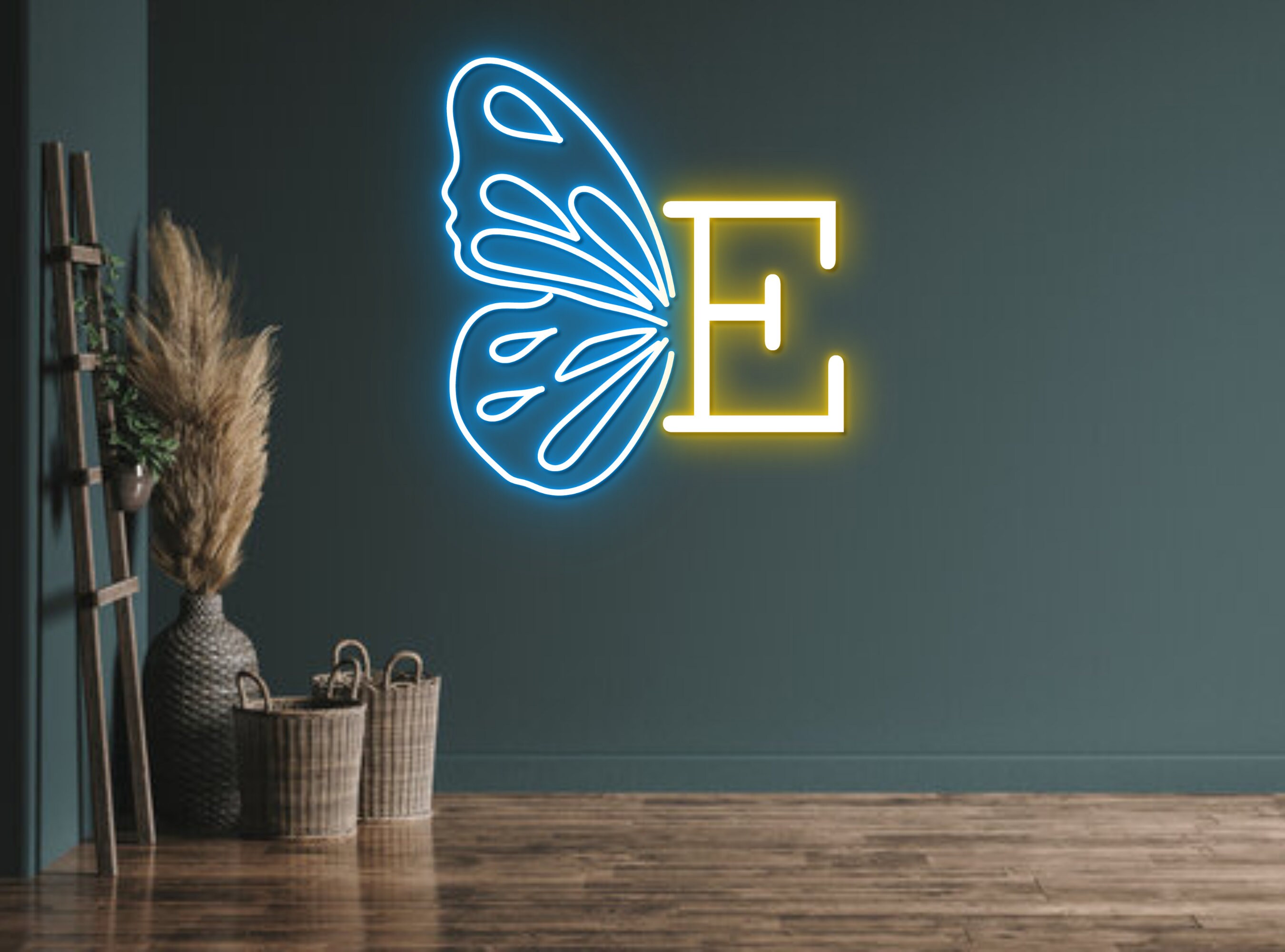 Personalized Butterfly Neon Sign Hanging Sign Wall Art