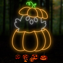Pumpkin Ghost Neon Signs Halloween Long-lasting Decor