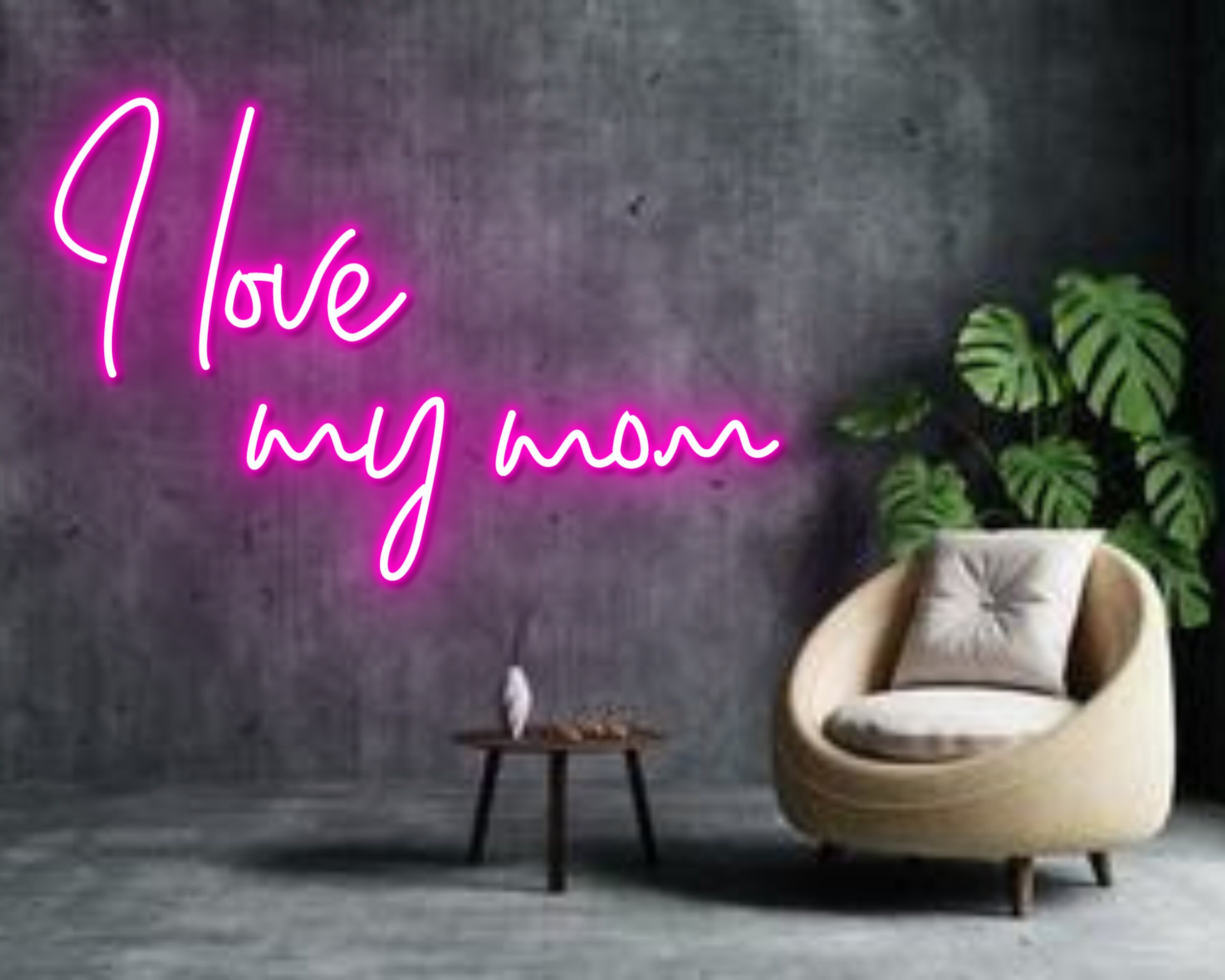 I Love You Mom Neon Sign Hanging Sign Wall Art