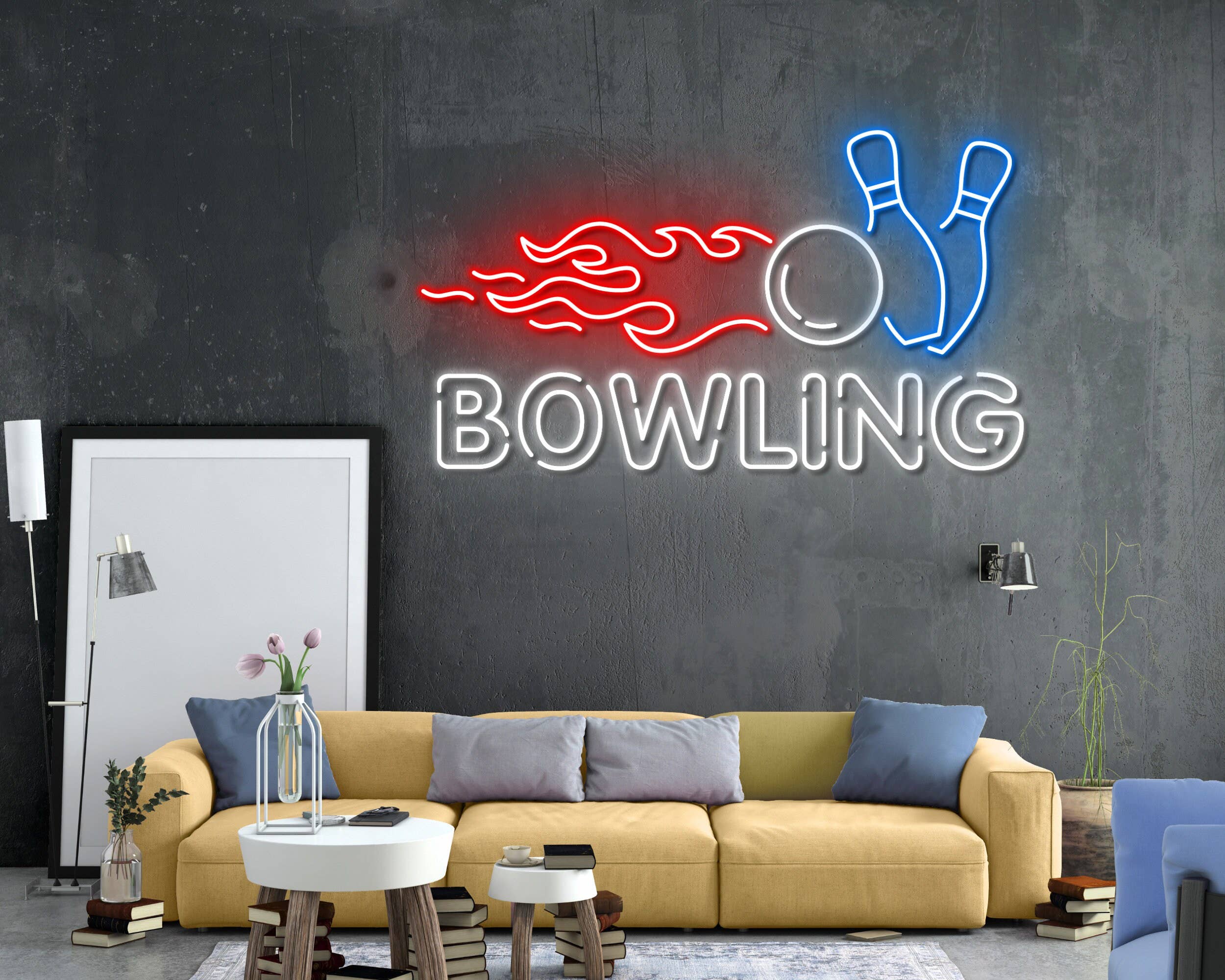 Bowling Ball Neon Sign Bowling Ball Wall Decor