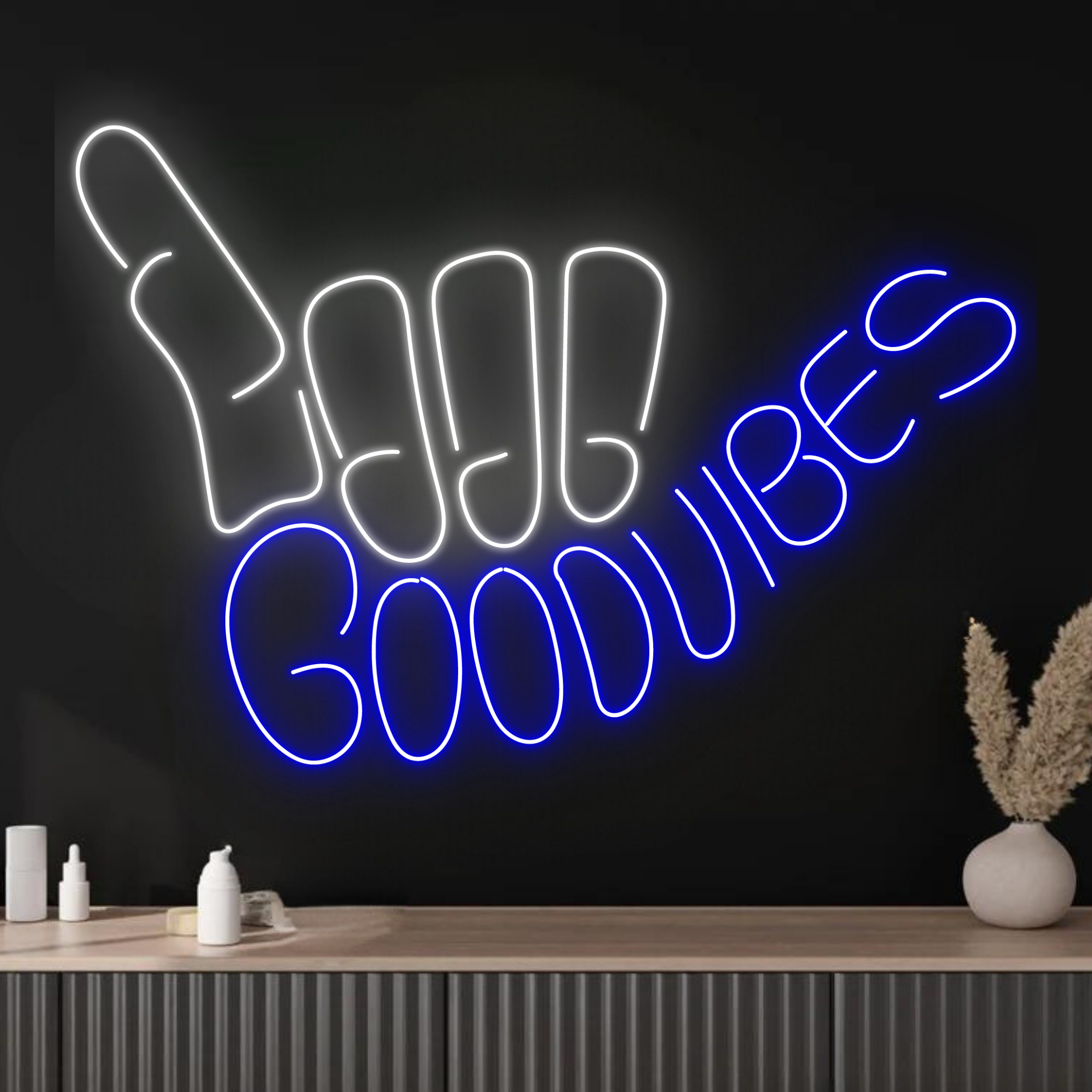 Goodvibes Neon Sign Party Wall Decor Long-lasting