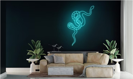 Snake Line Art Neon Sign Decor sign