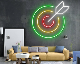 Darts Target Neon Sign Home Decor