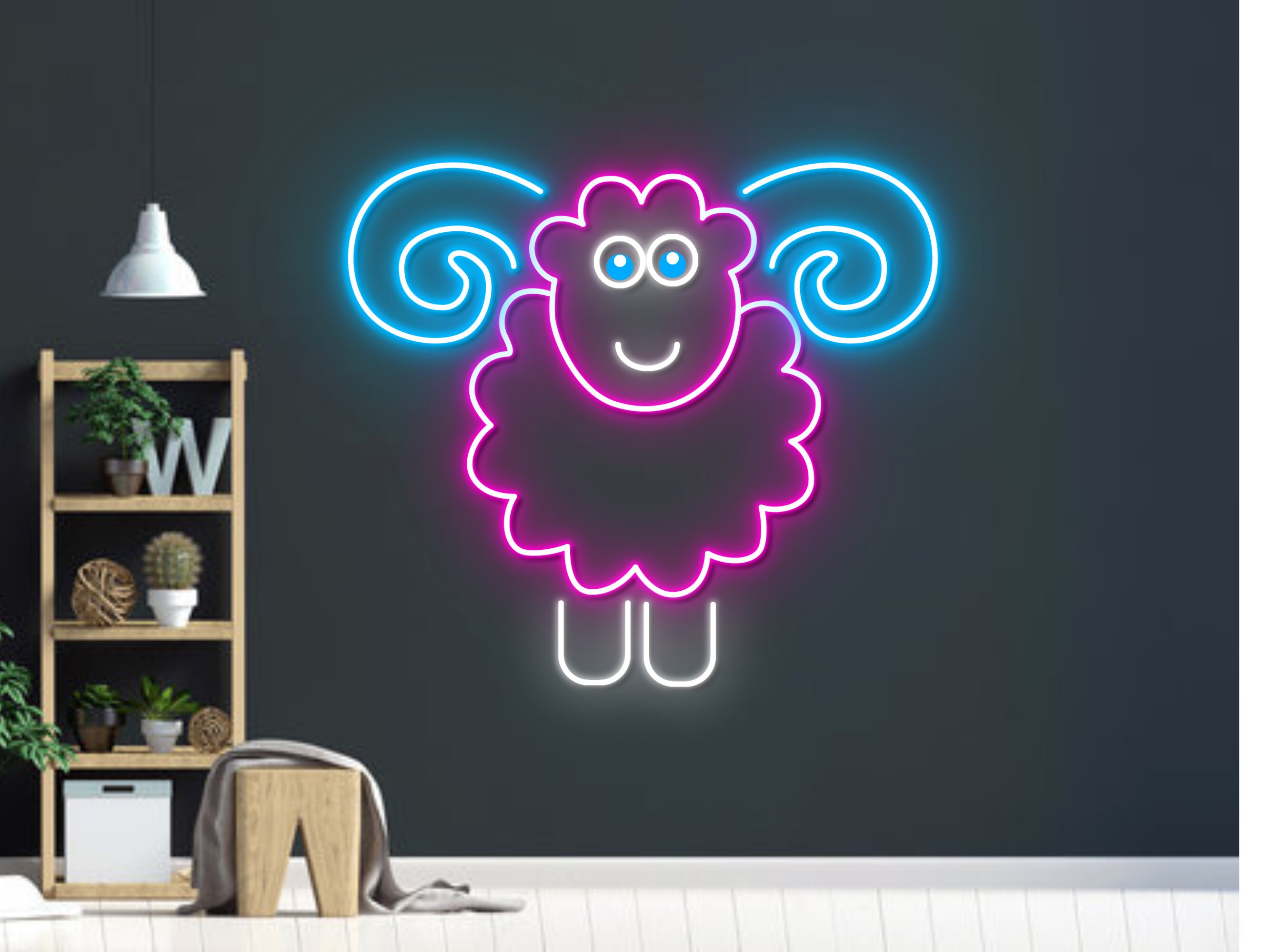 Sheep Neon Sign Wall Decoration Gift