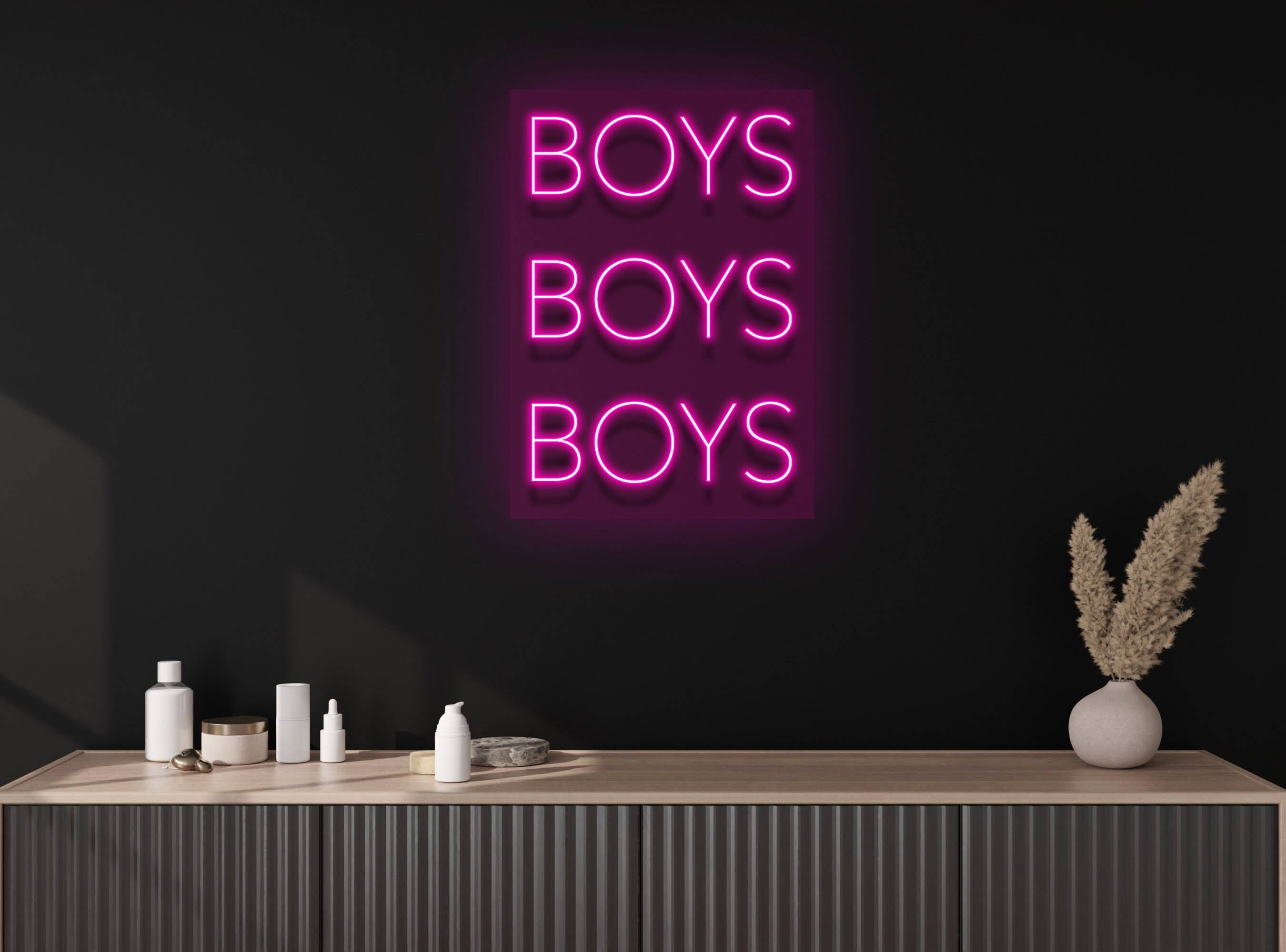 Boys Neon Sign Wall Art Decor