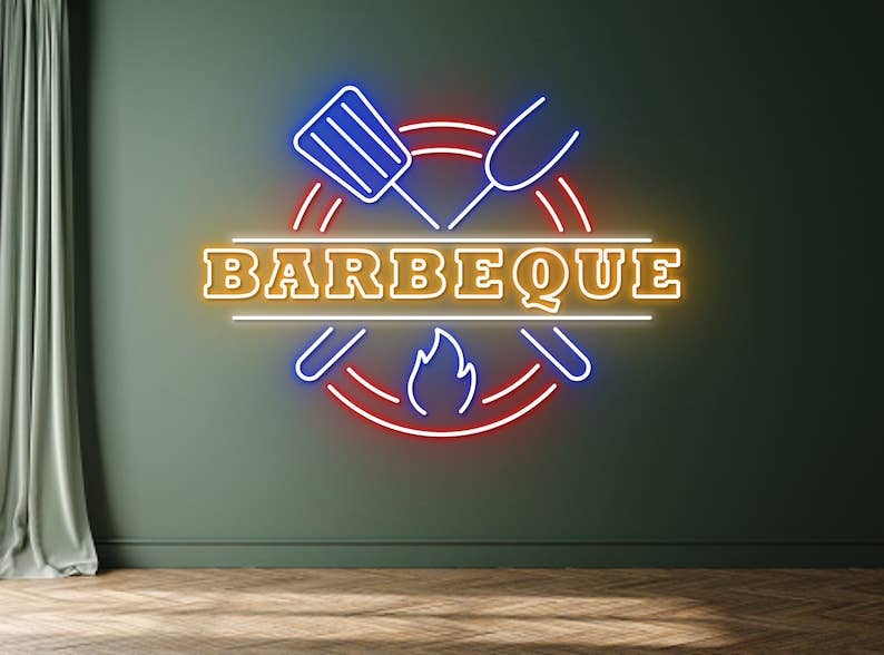 BBQ Restaurant Neon Sign Decor