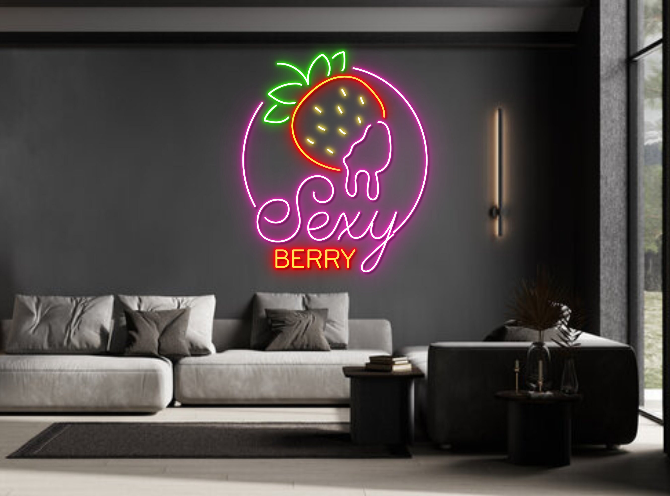 Strawberry Neon Signs Decor Gift