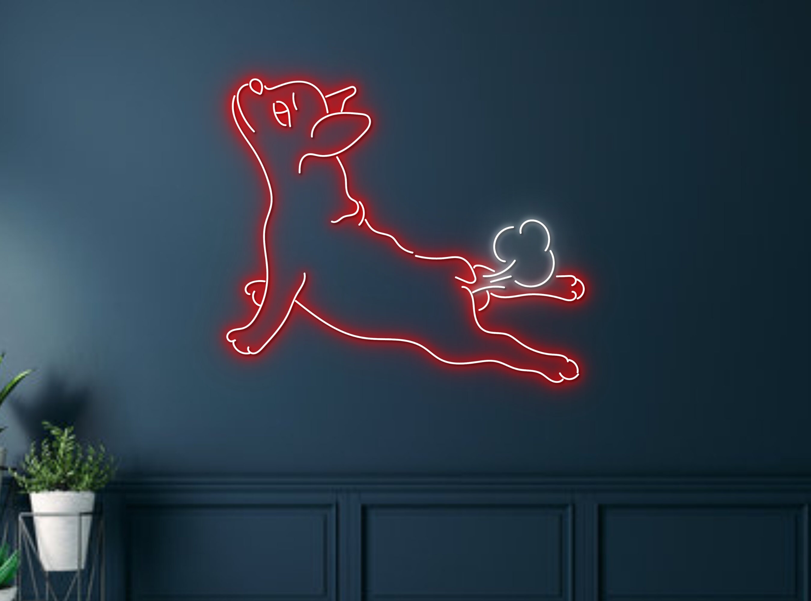 Farting Pug French Bulldog Neon Sign Decoration Gift
