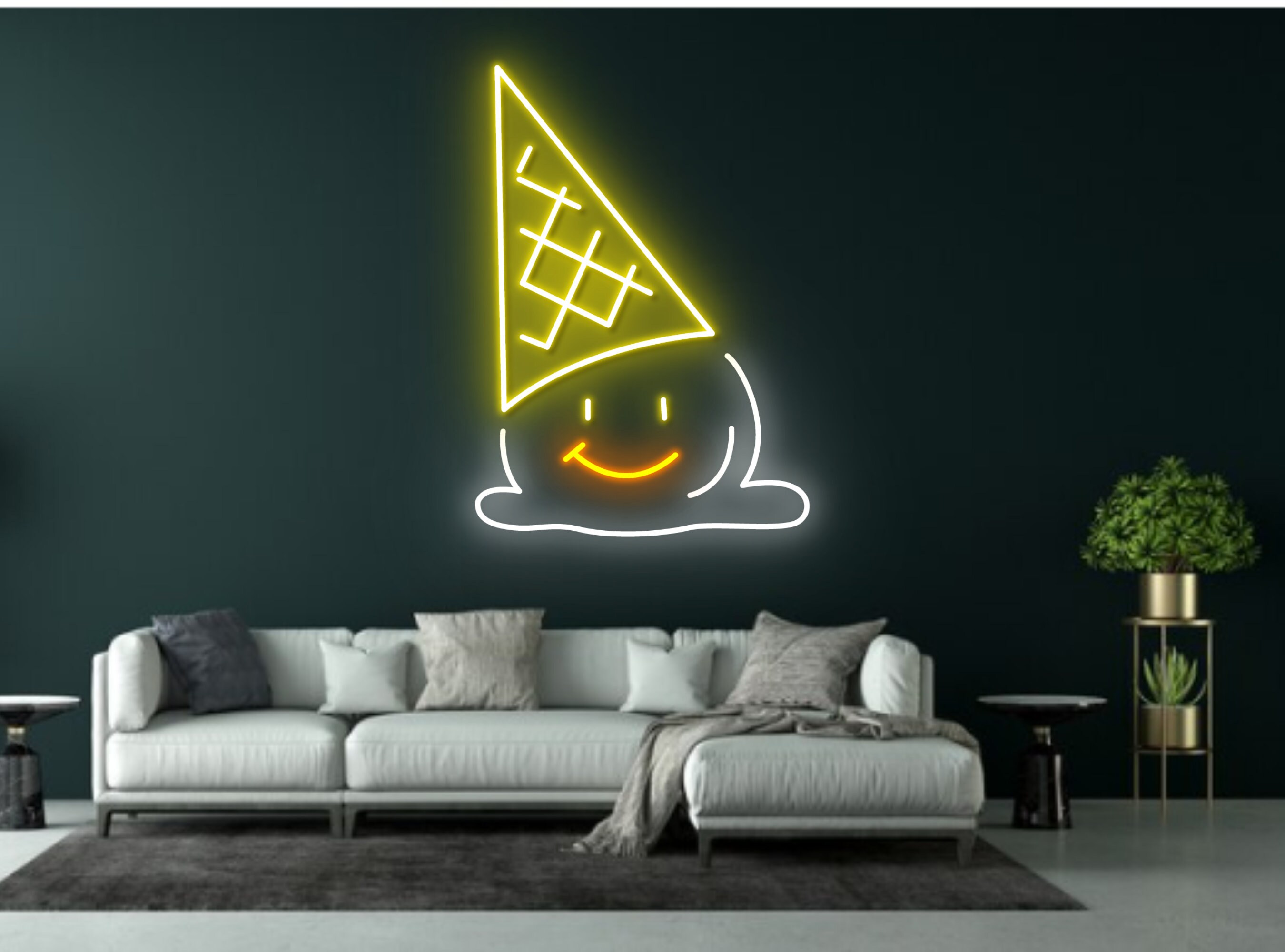 Ice Cream Smile Neon Sign