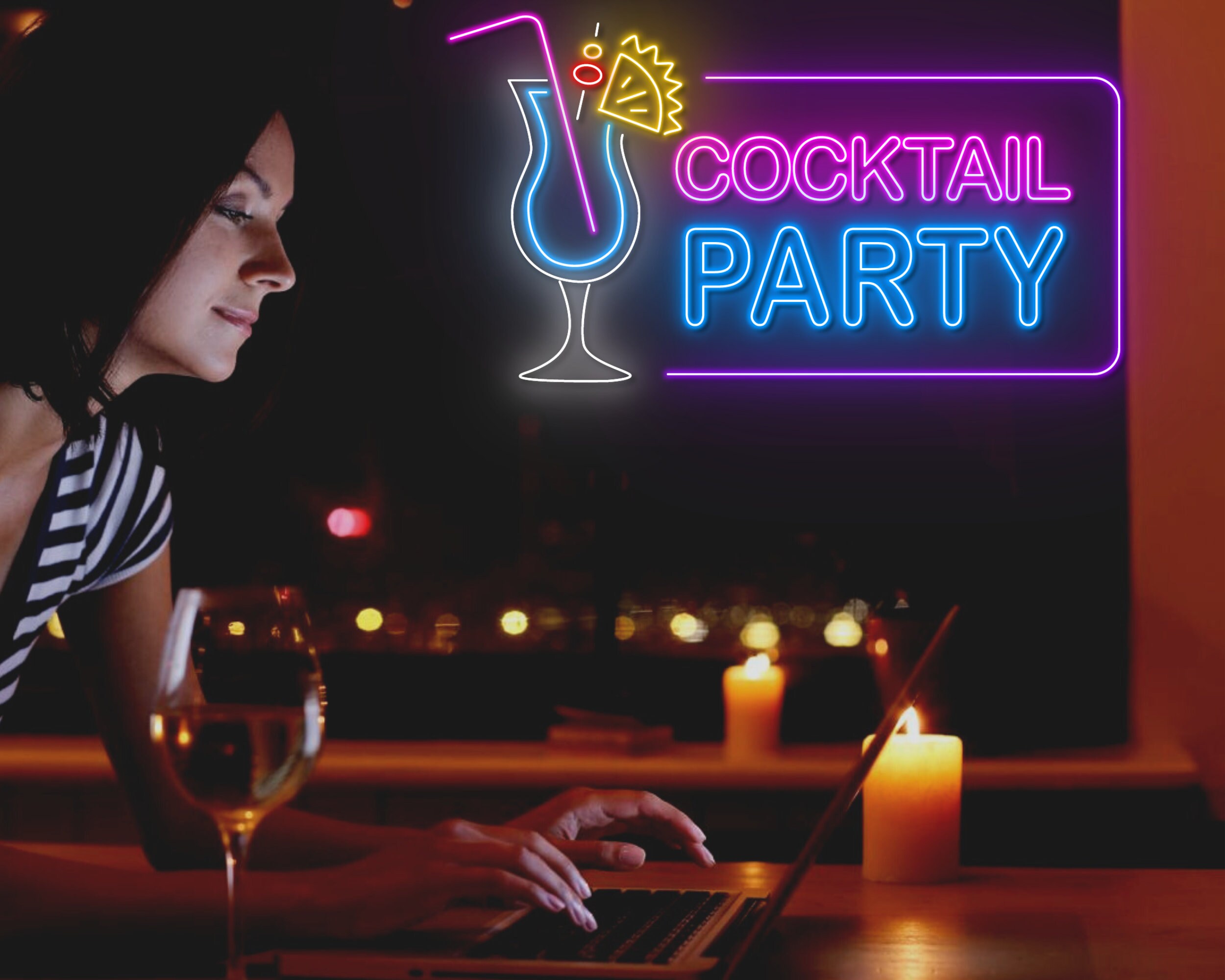 Cocktails Party Bar Pub Neon Signs Decor Gift