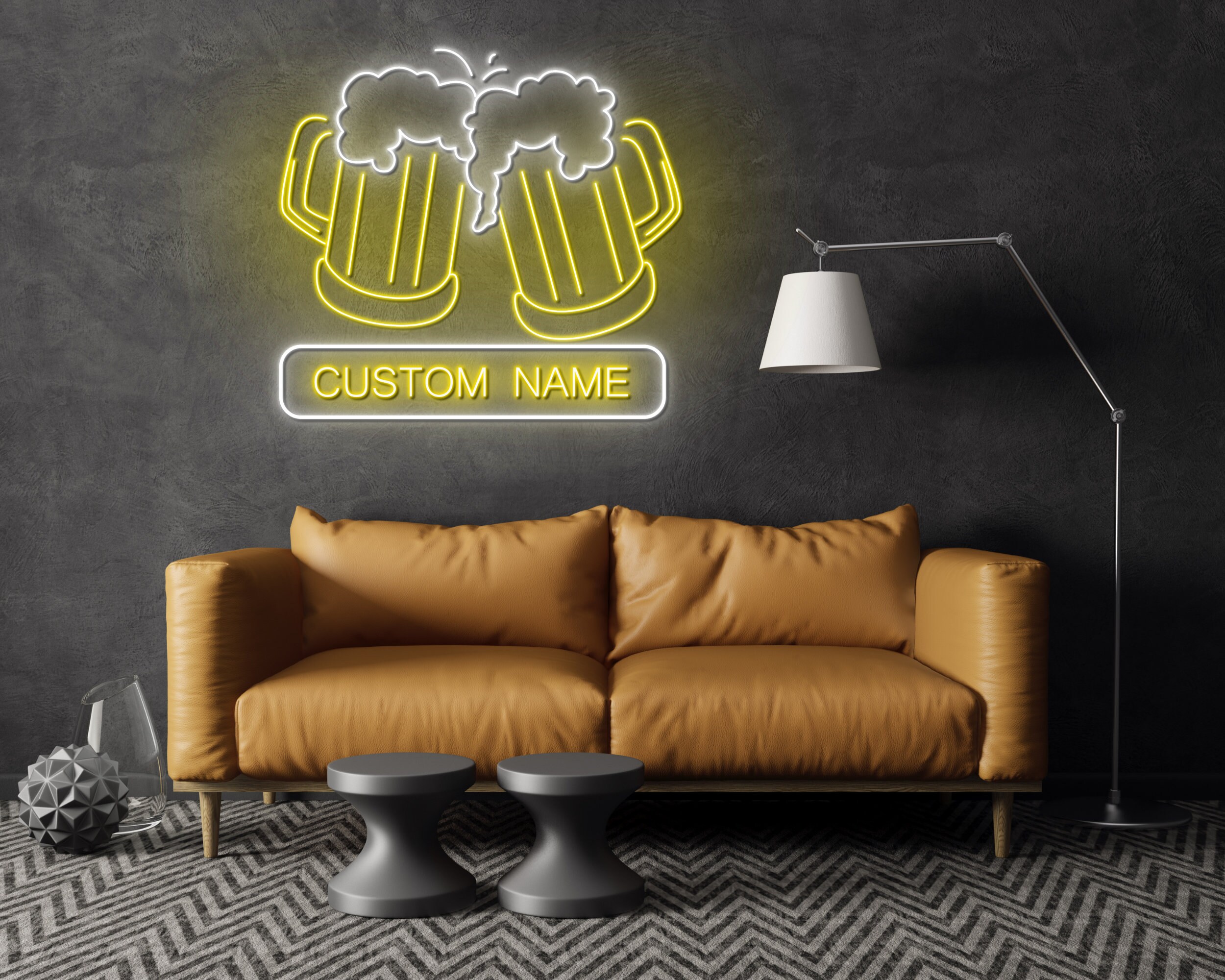 Custom Beer Glass Beer Mug Home Bar Neon Sign