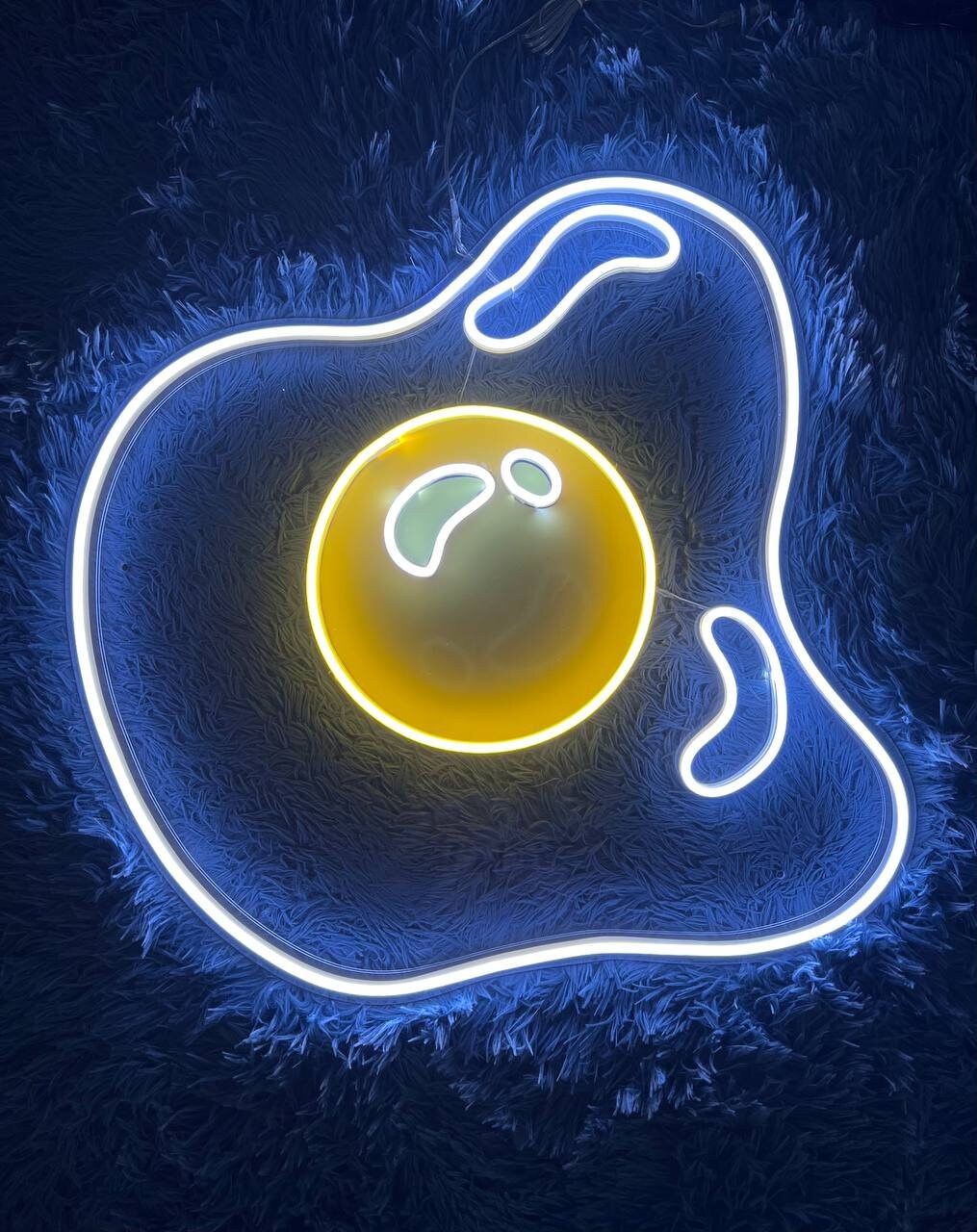 Fried Egg Neon Sign Restaurant Wall Decor