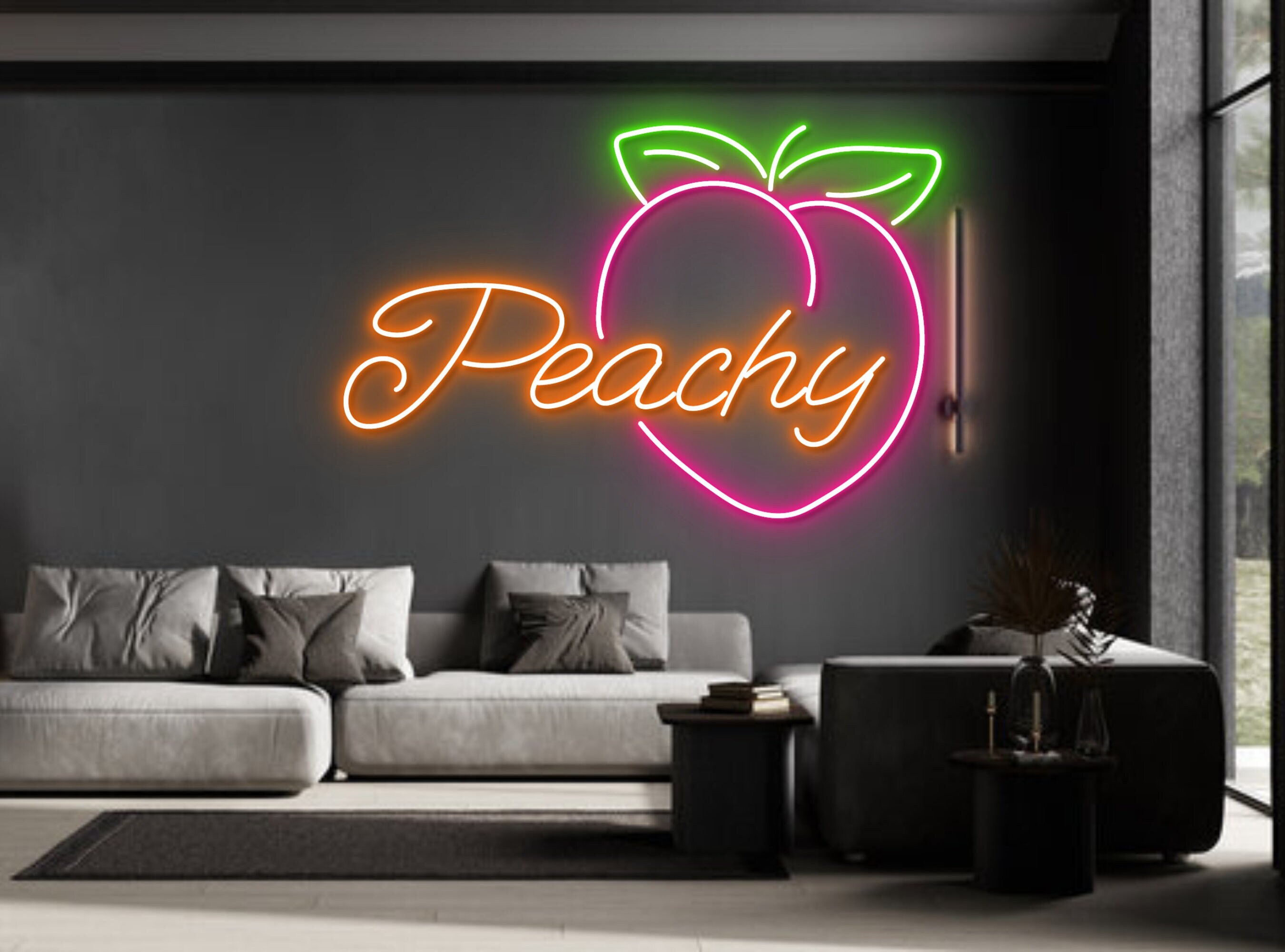 Peachy Neon Signs Fruit Neon Lights Sign For Wall