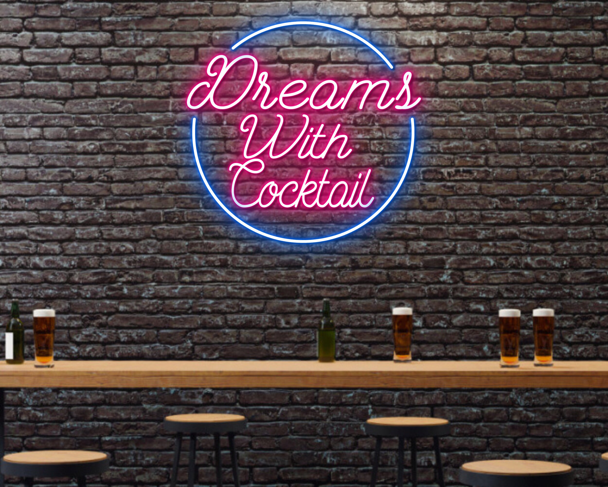 Dream with Cocktail Bar Pub Neon Signs