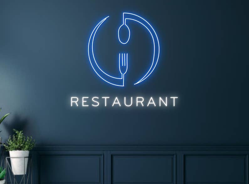 Restaurant Logo Neon Sign Decor for Restaurant