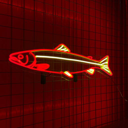 Fish Neon Sign Animal Wall Art Seafood Restaurant Decor
