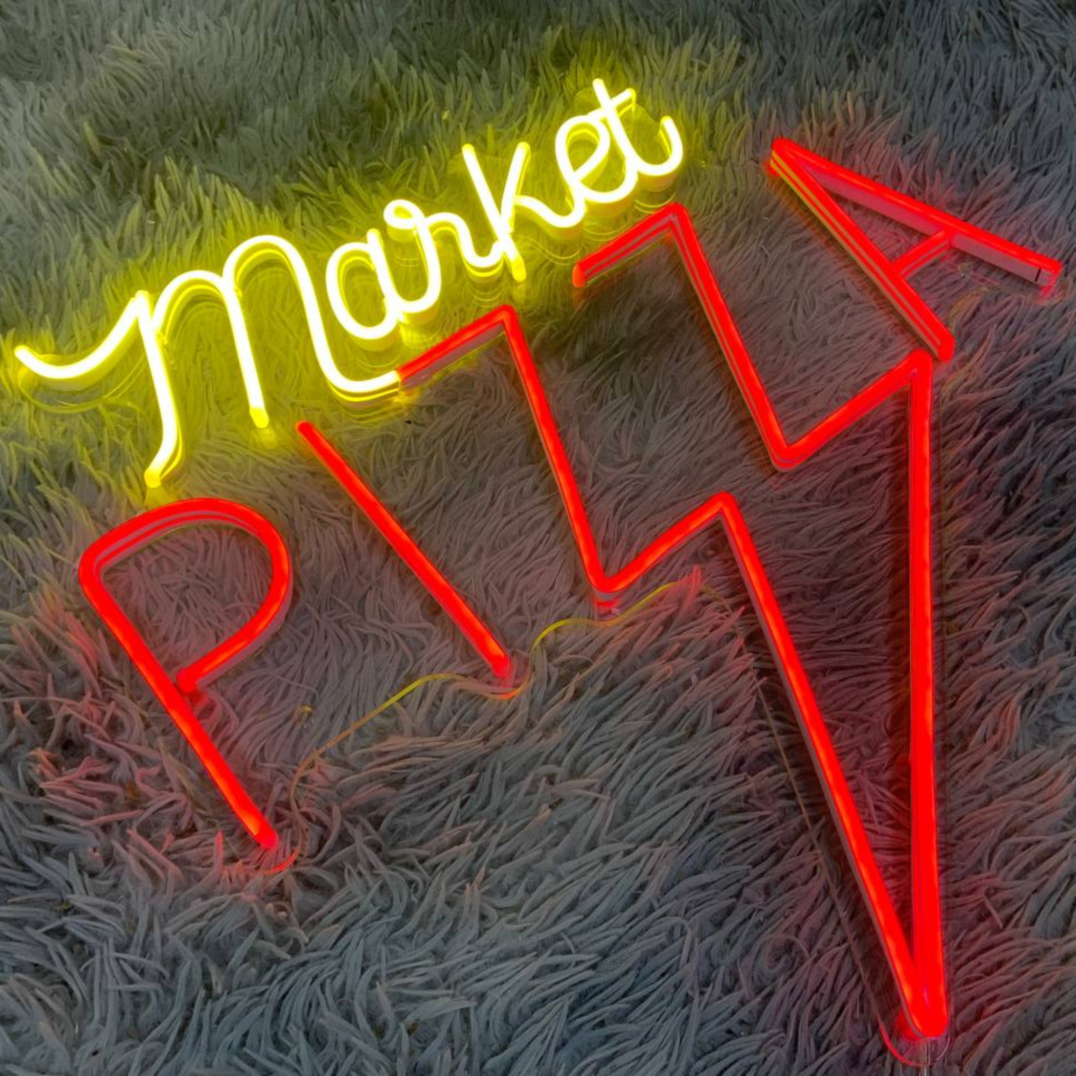 Market Pizza Neon Sign Pizza Store Shop Wall Decor