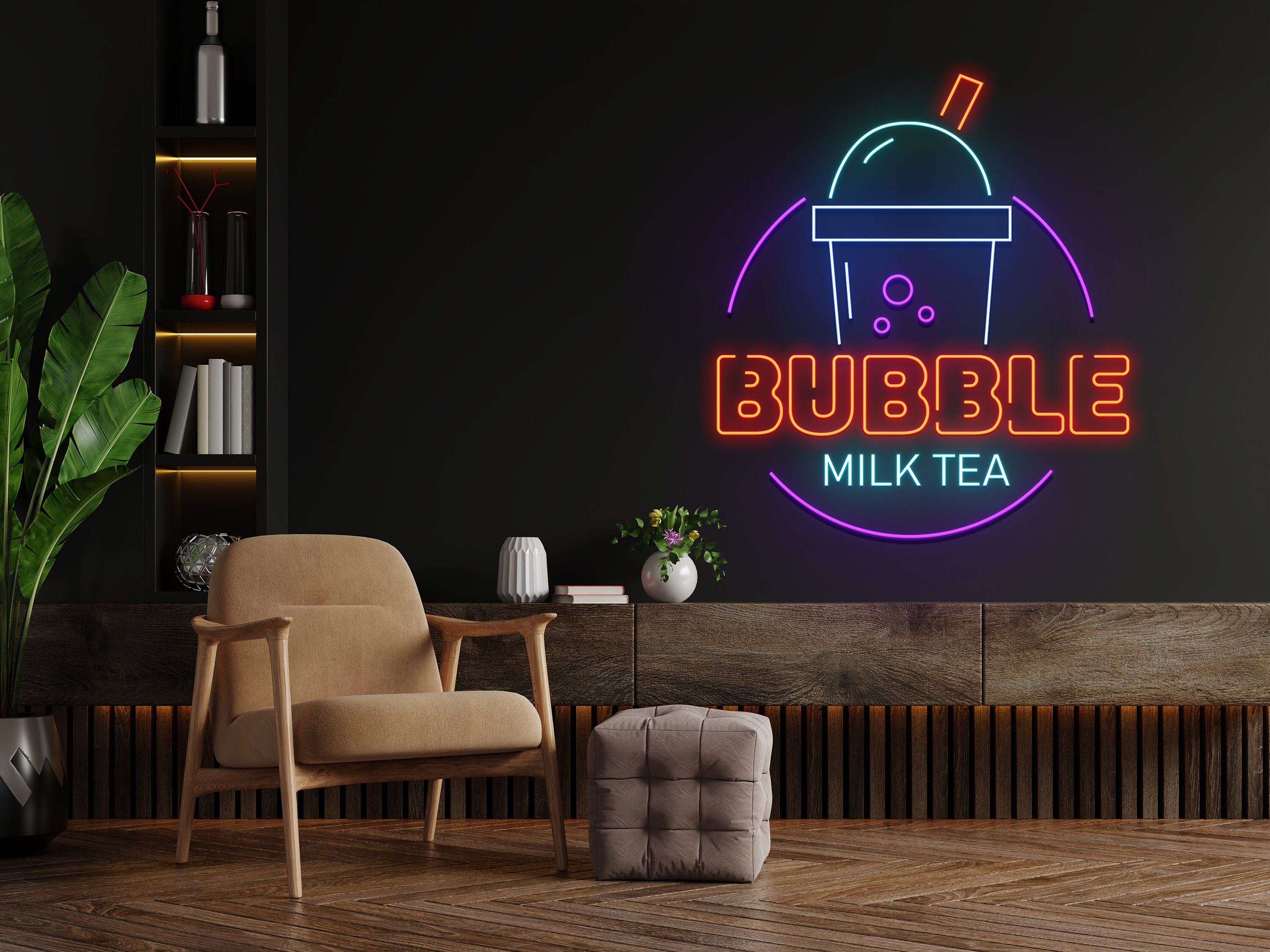 Bubble Tea Neon Sign Wall Decor Gift