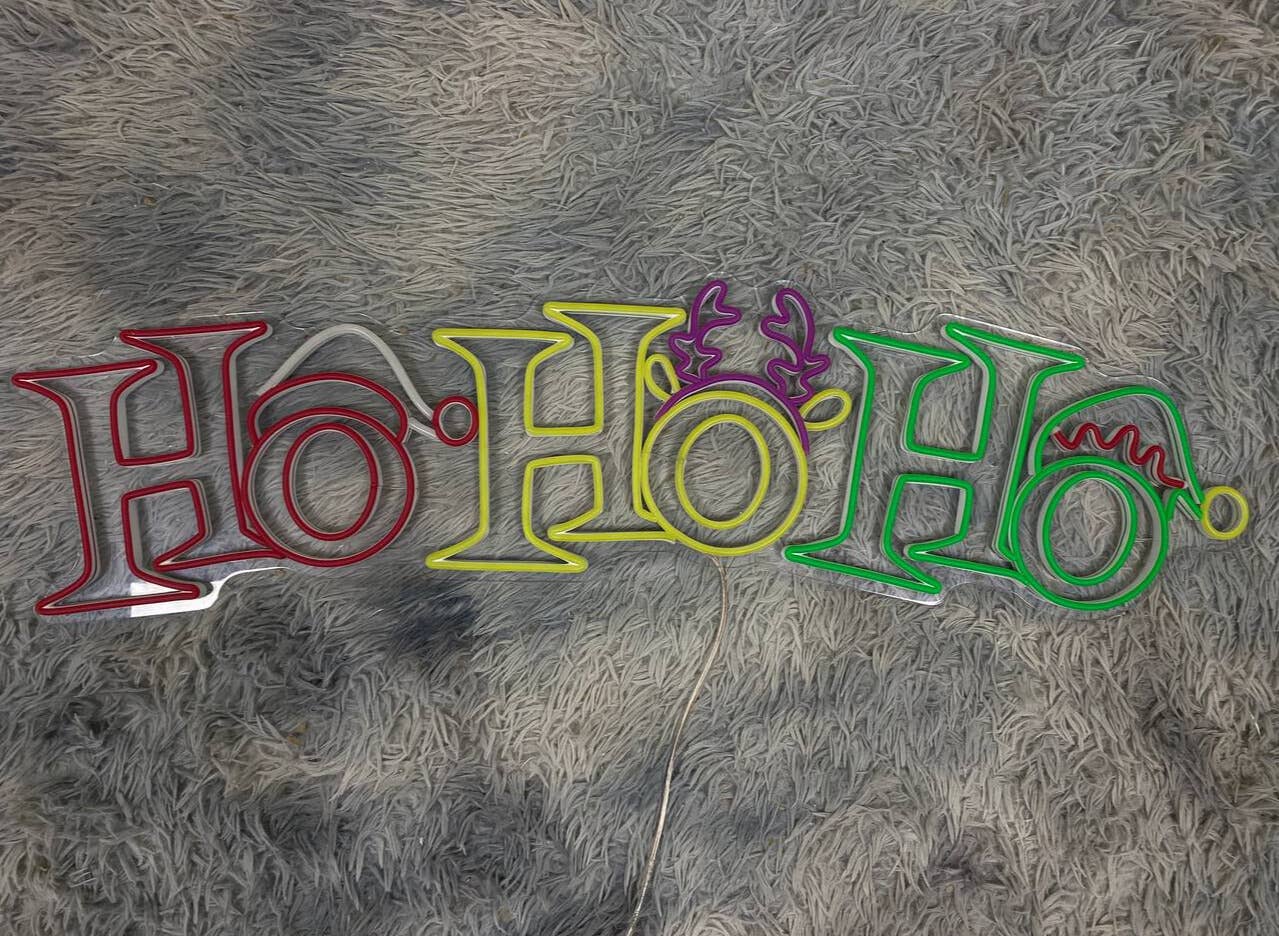 Hohoho Neon Signs Christmas Decor Long-lasting Light