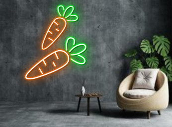 Couple Carrot Neon Sign