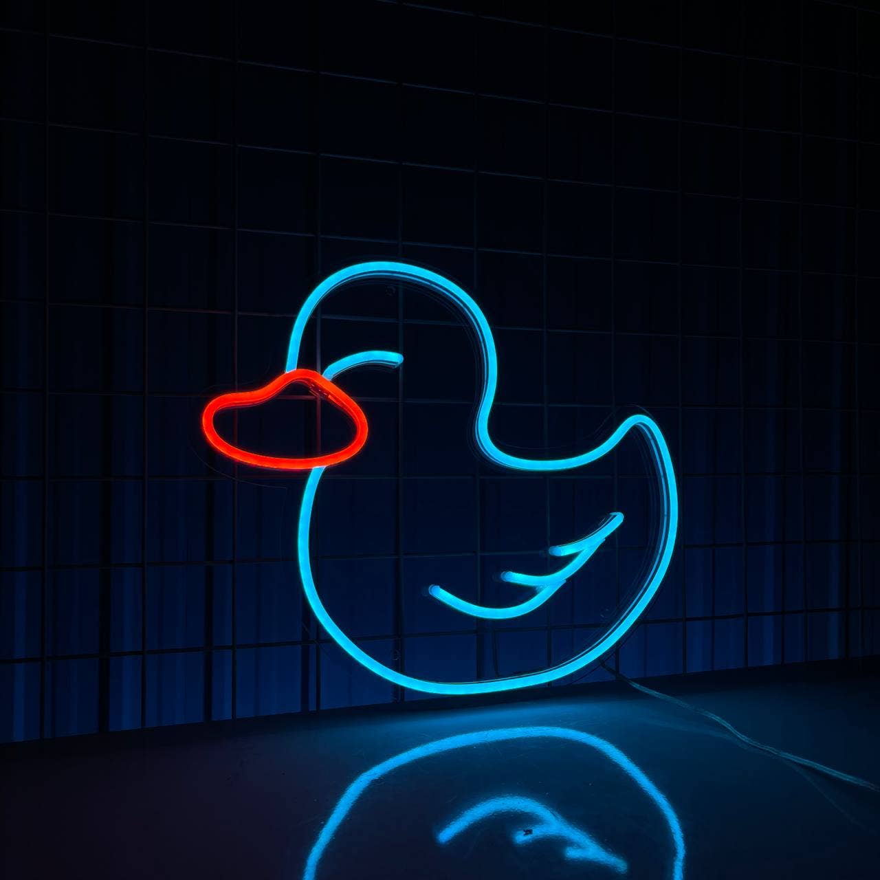 Cute Duck Neon Sign Animal Long-lasting Light Wall Decor