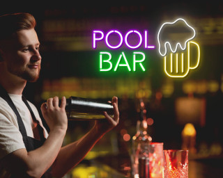 Pool Beer Neon Signs Bar Pub Sign Decor
