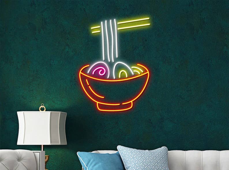 Ramen Bowl Neon Sign Japan Restaurant Decor