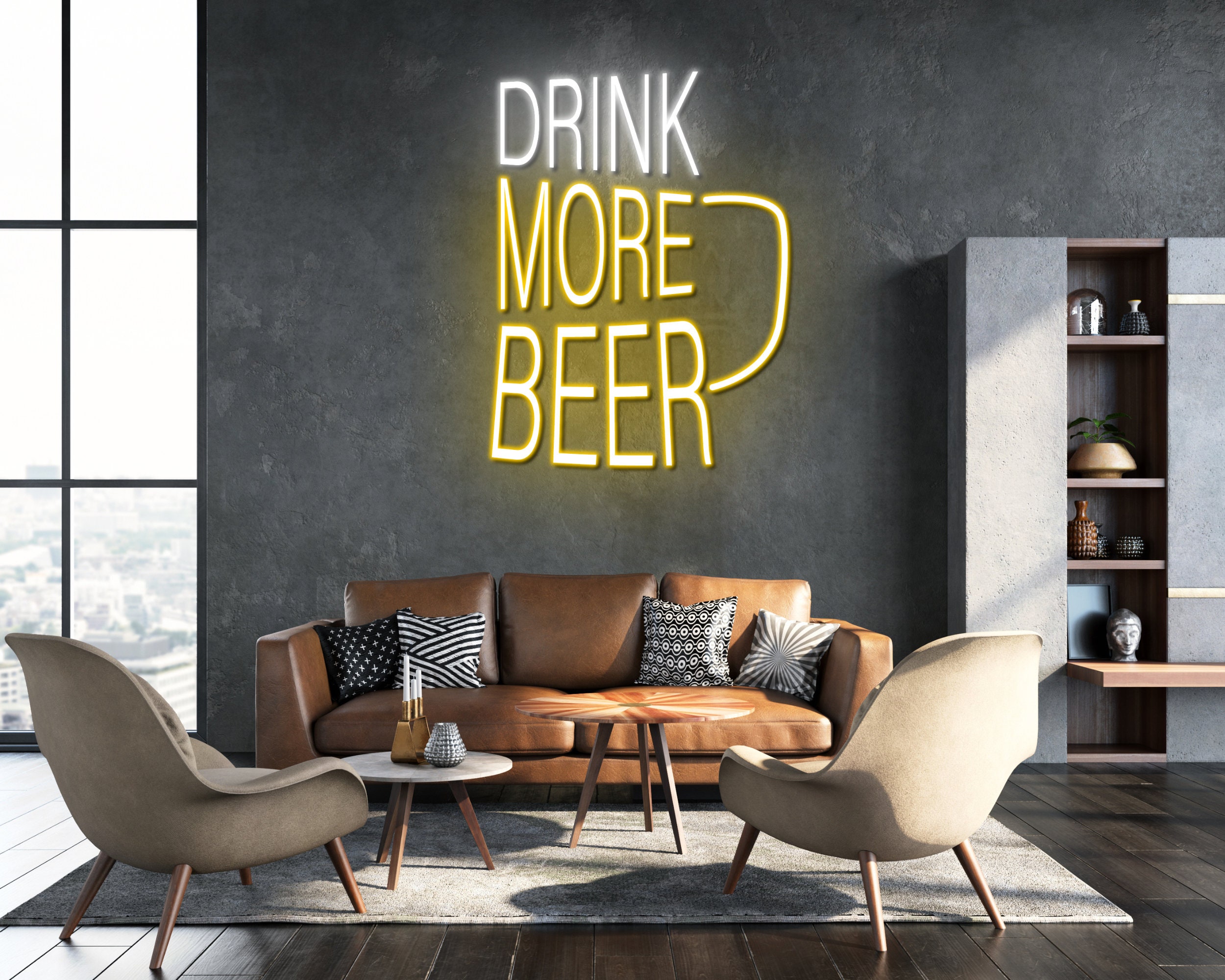 Drink More Beer Neon Sign
