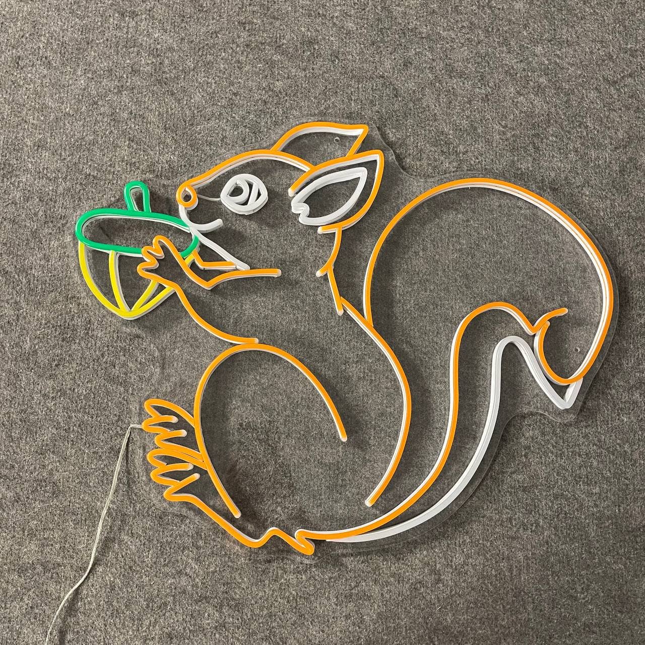 Squirrel Neon Sign Animal Autumn Long-lasting Decor