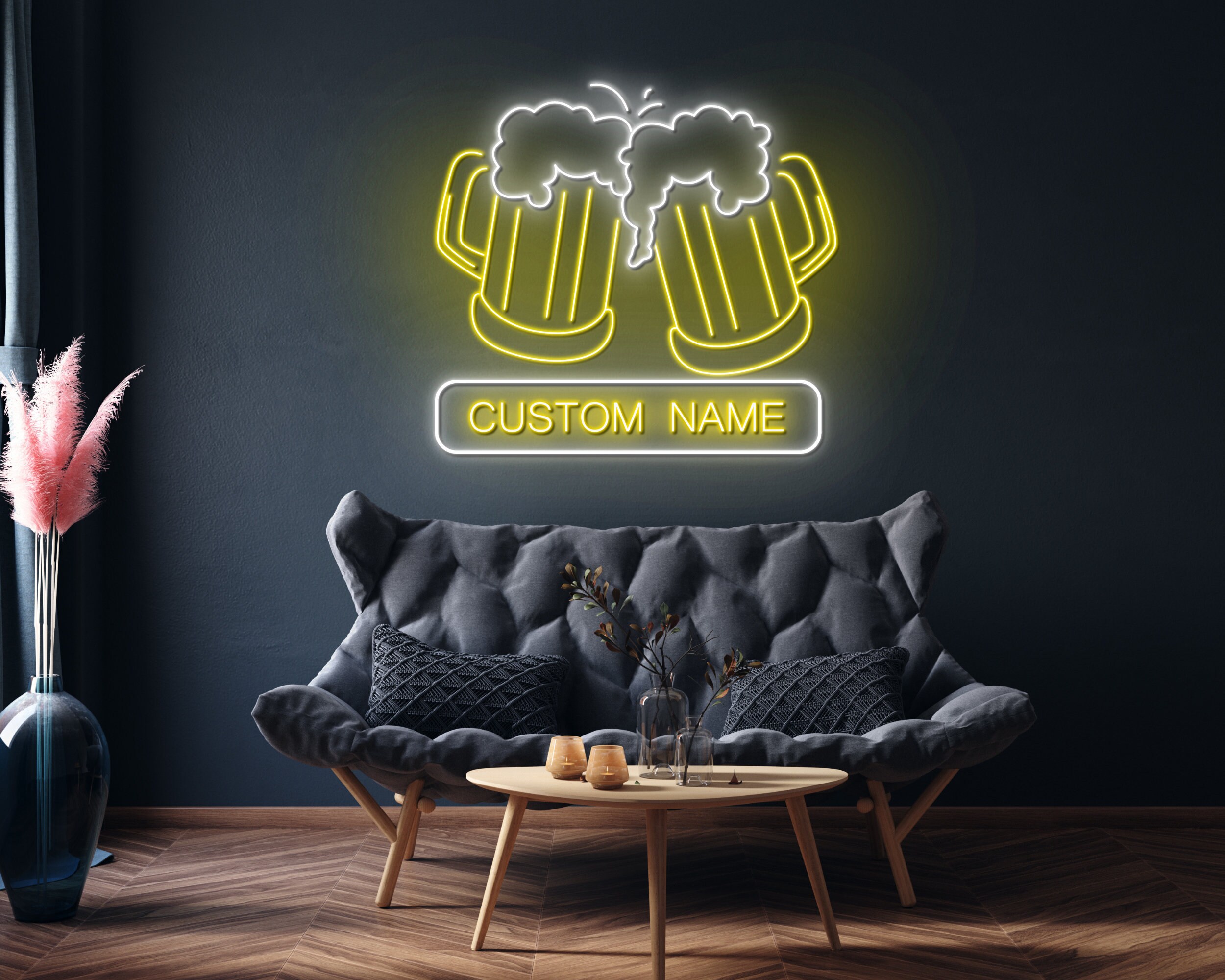 Custom Beer Glass Beer Mug Home Bar Neon Sign