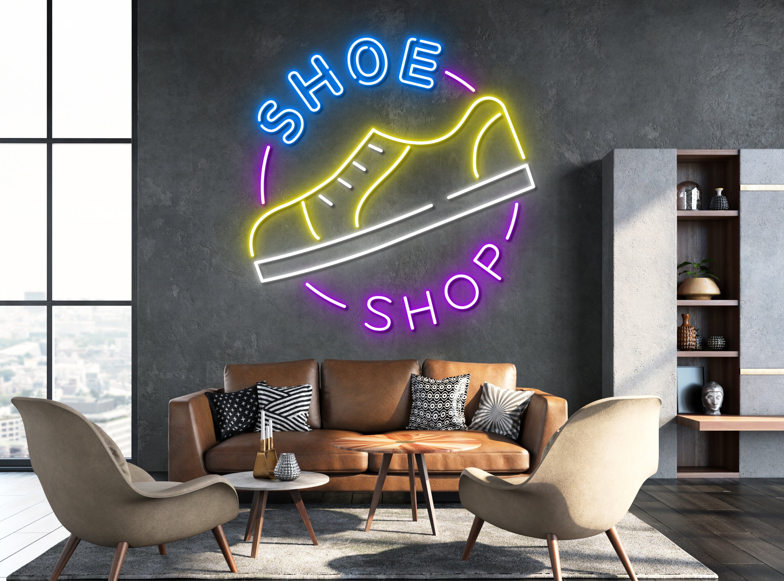 Shoes Shop Neon Sign Personalized Wall Decor