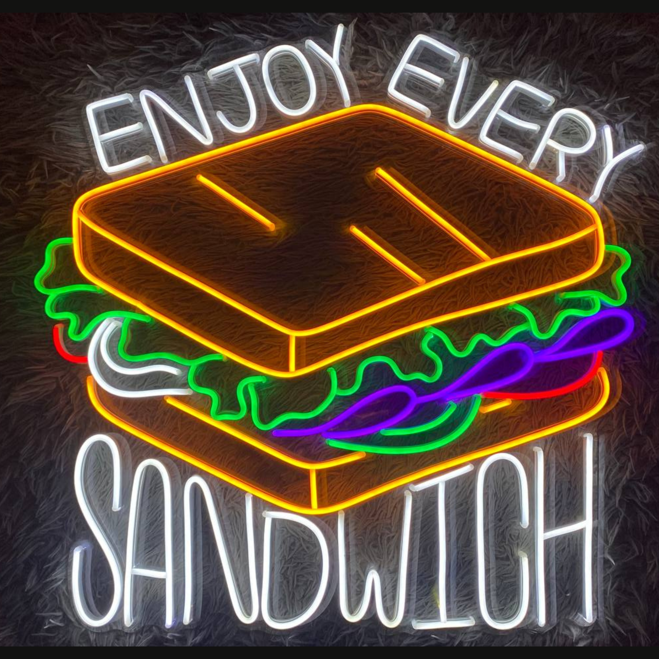 Enjoy Every Sandwich Neon Sign Sandwich Store Sign Decor