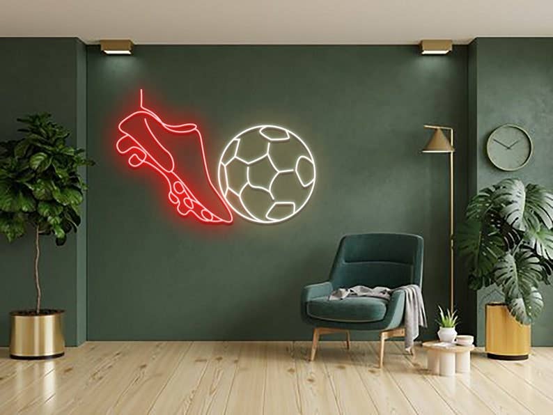 Football Shoes Neon Sign Decor