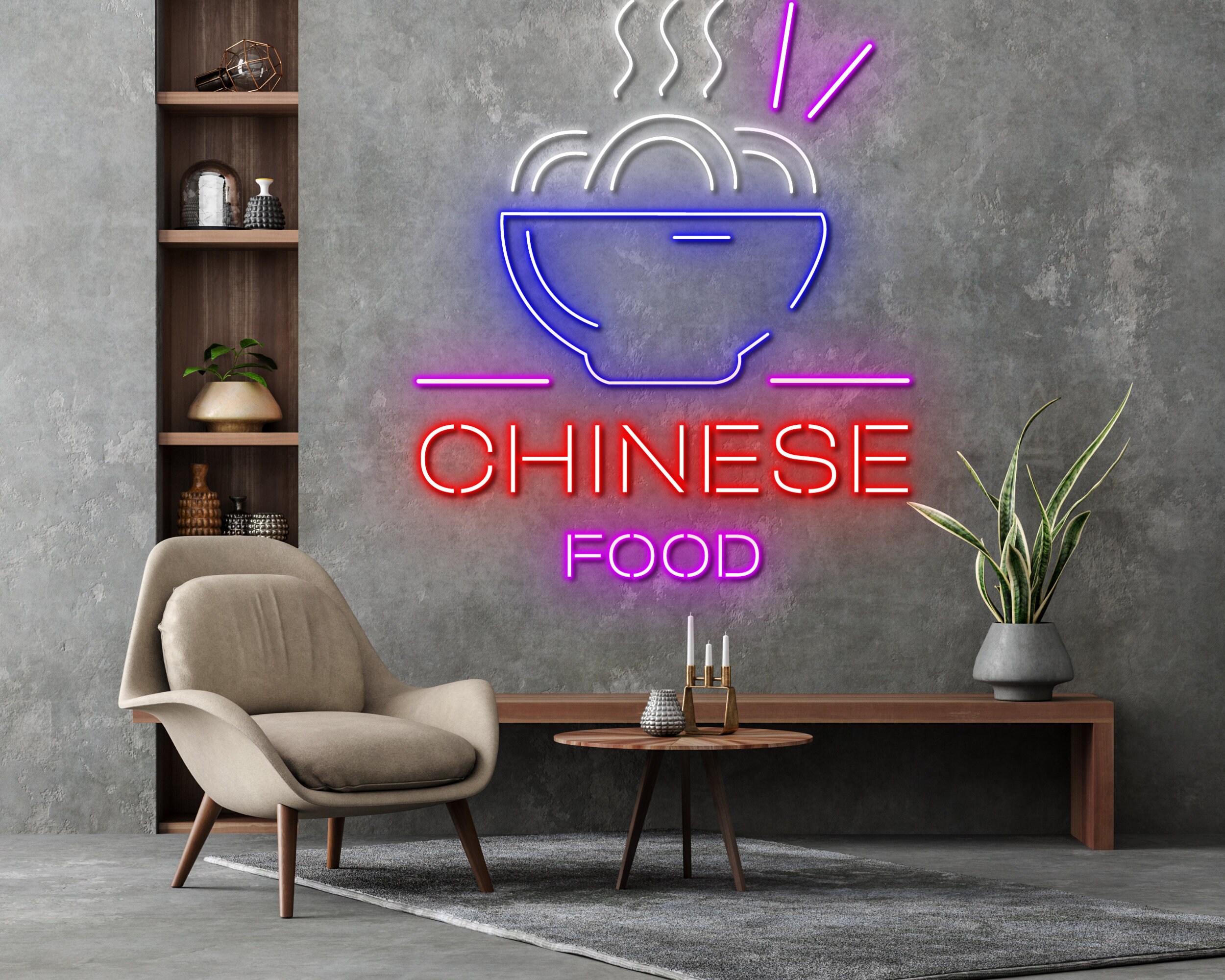 Chinese Food Neon Signs Hanging Sign Wall Art