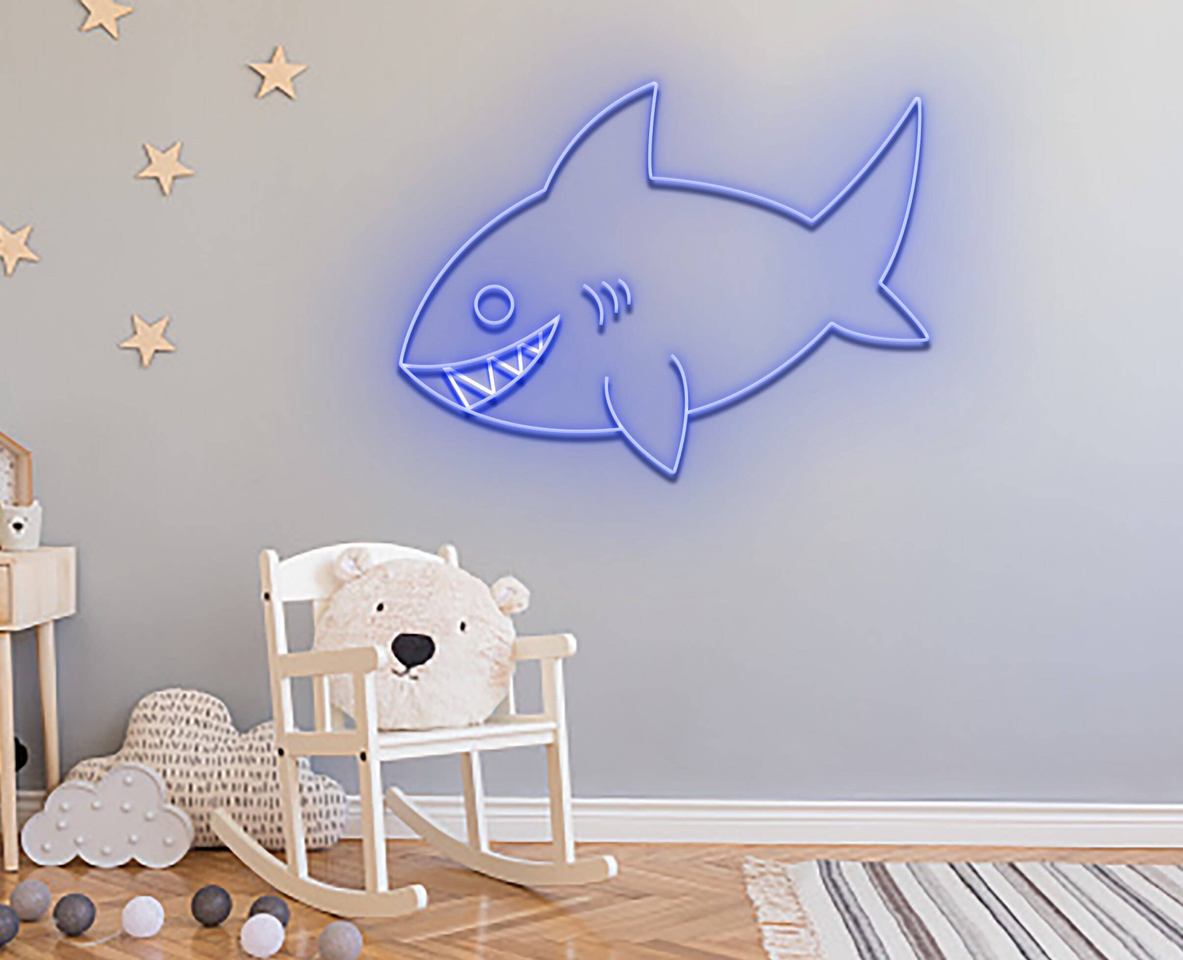 Shark Neon Sign Animal Sign Wall Decor