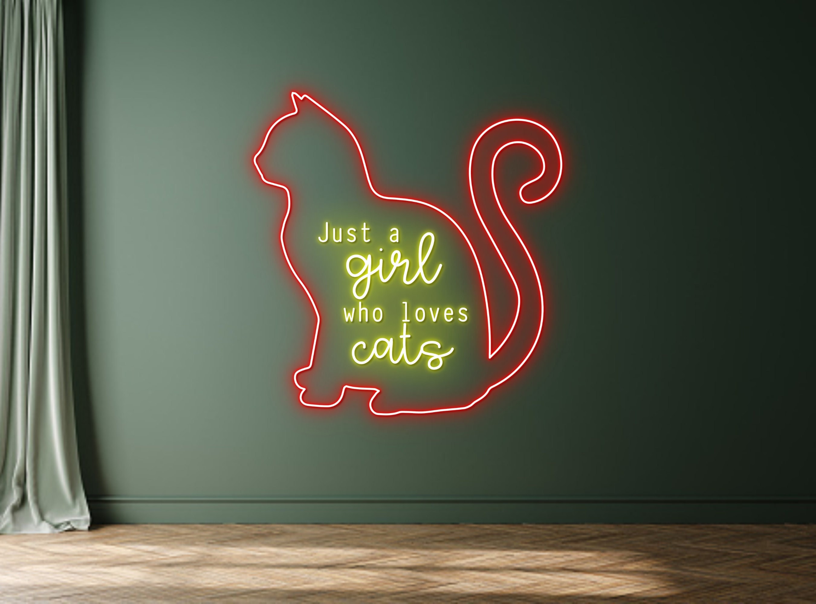 Just A Girl Who Love Cat Neon Sign
