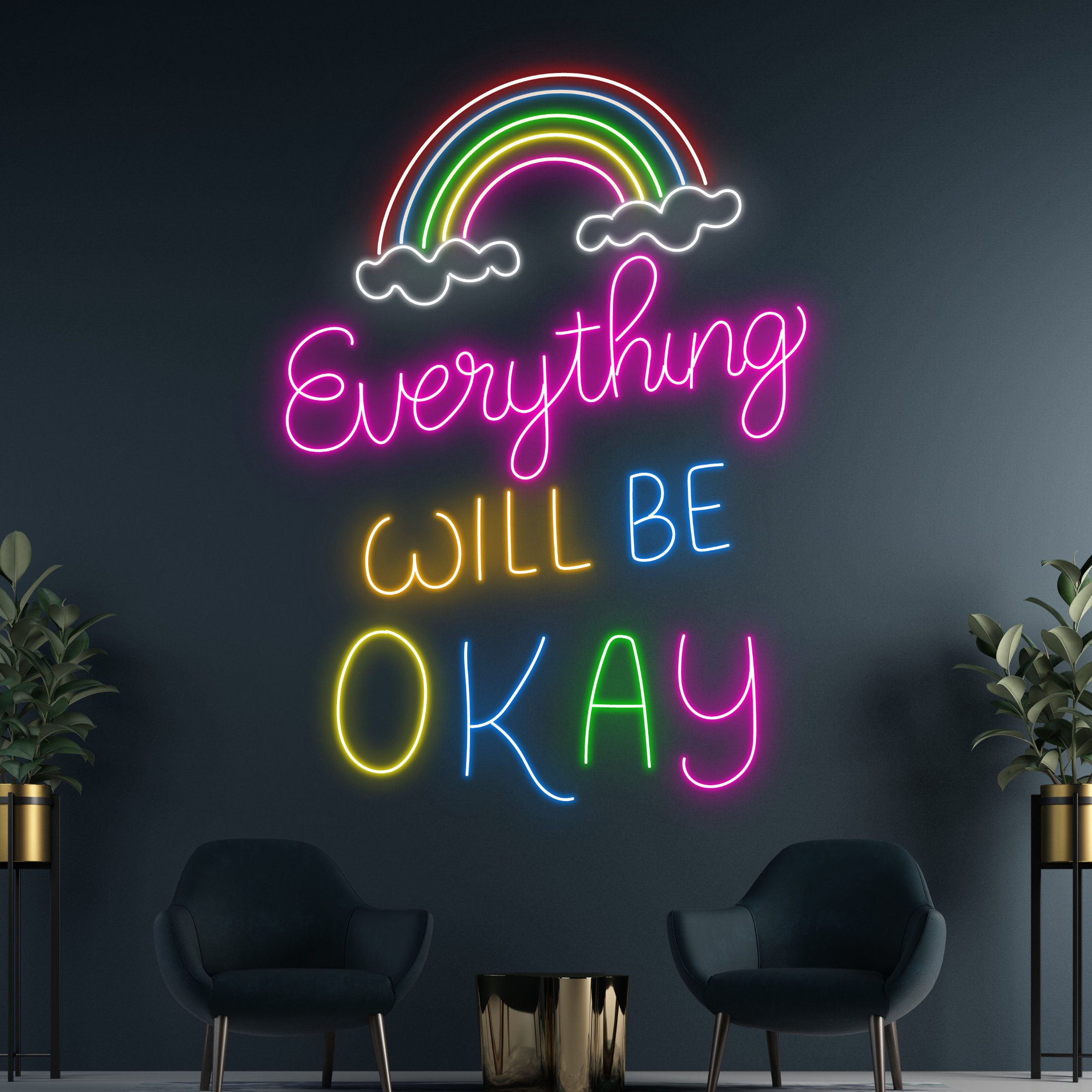 Everything Will Be Okay Neon Sign Long-lasting Decor