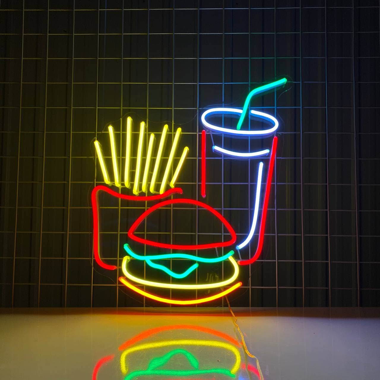 Burger Neon Sign