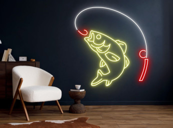 Fishing Neon Sign Handmade Neon Sign