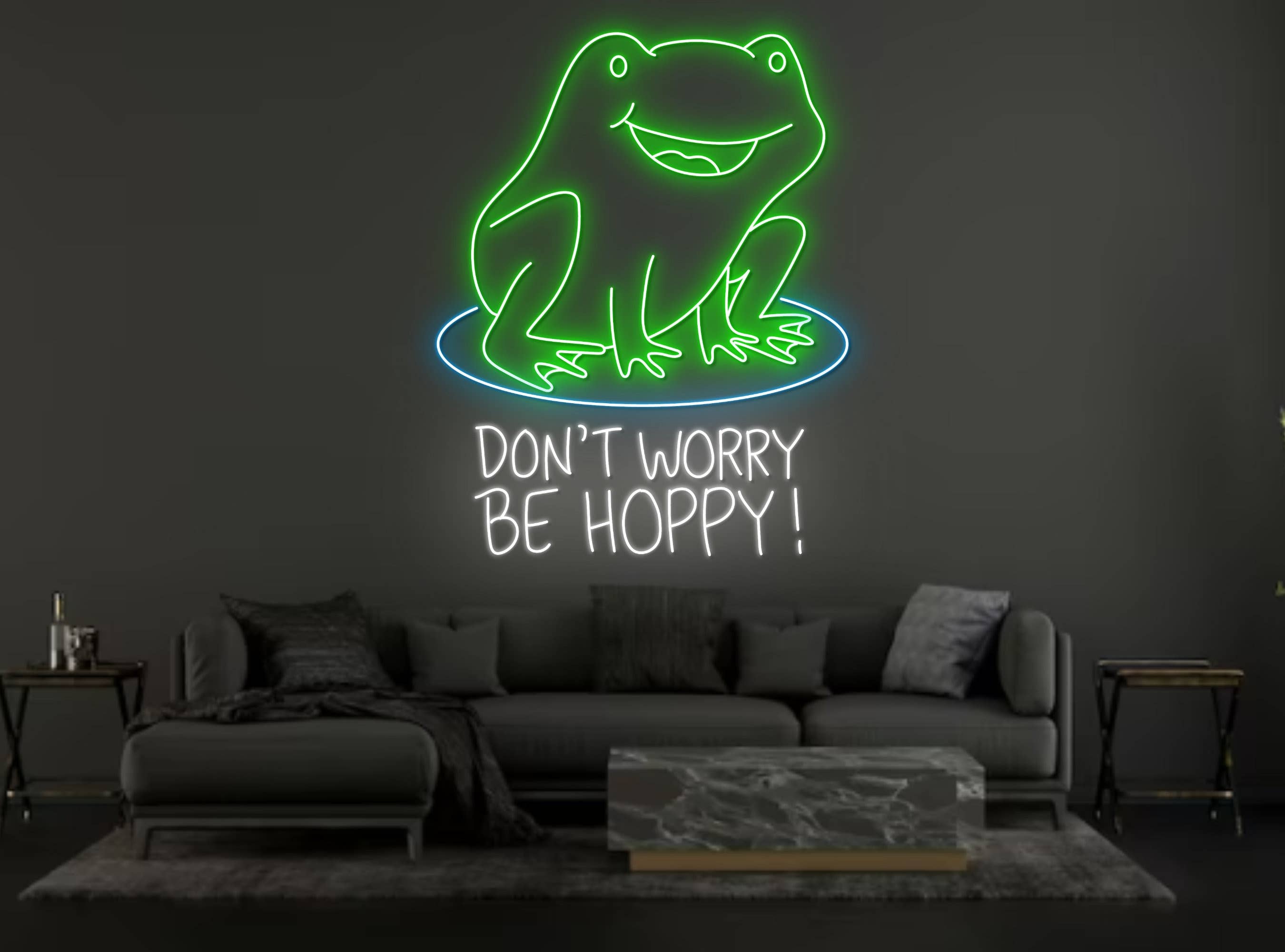Happy Frog Neon Sign Cute Neon Sign Home Decor