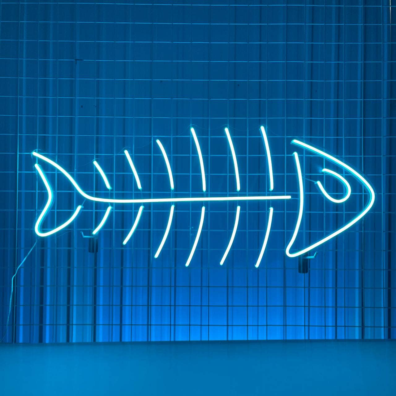Fish Bone Neon Sign Animal Long-lasting Wall Art Decor