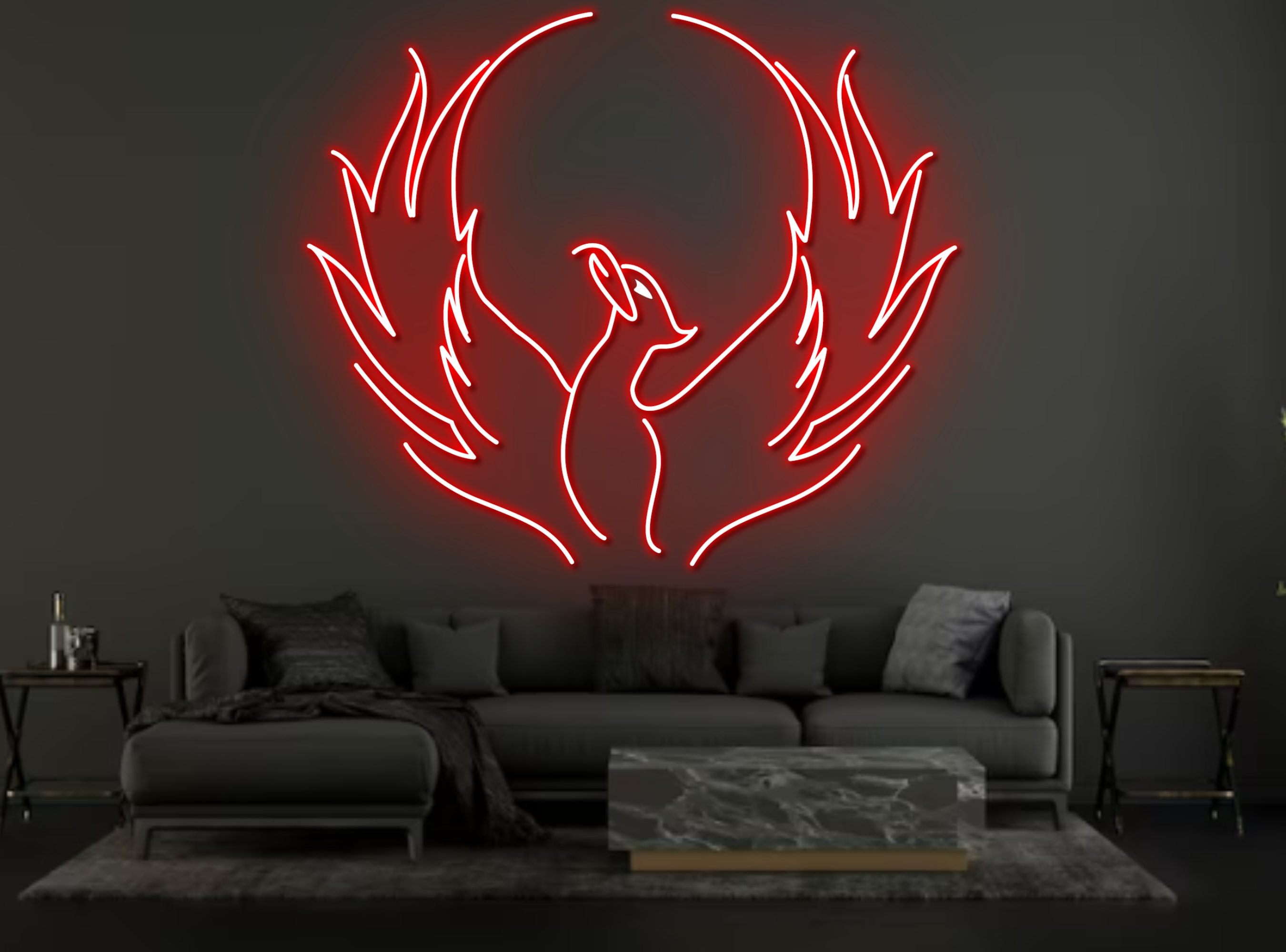 Phoenix Bird Art Neon Sign
