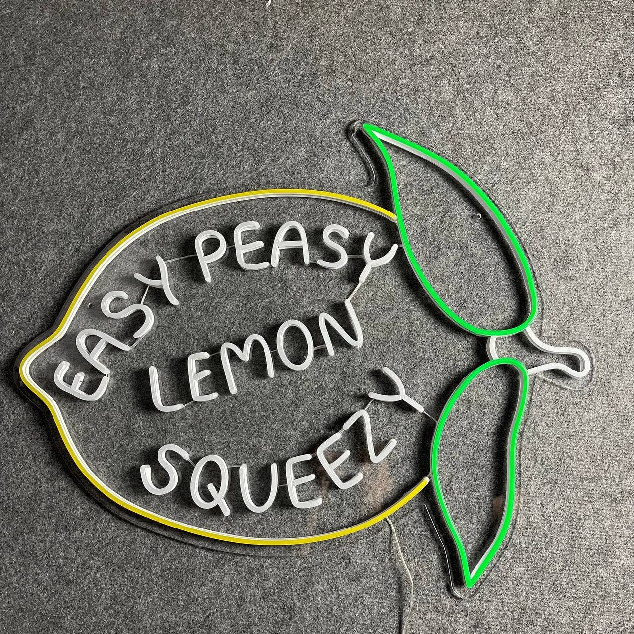 Lemon Queezy Neon Sign Tropical Fruits Wall Neon Sign