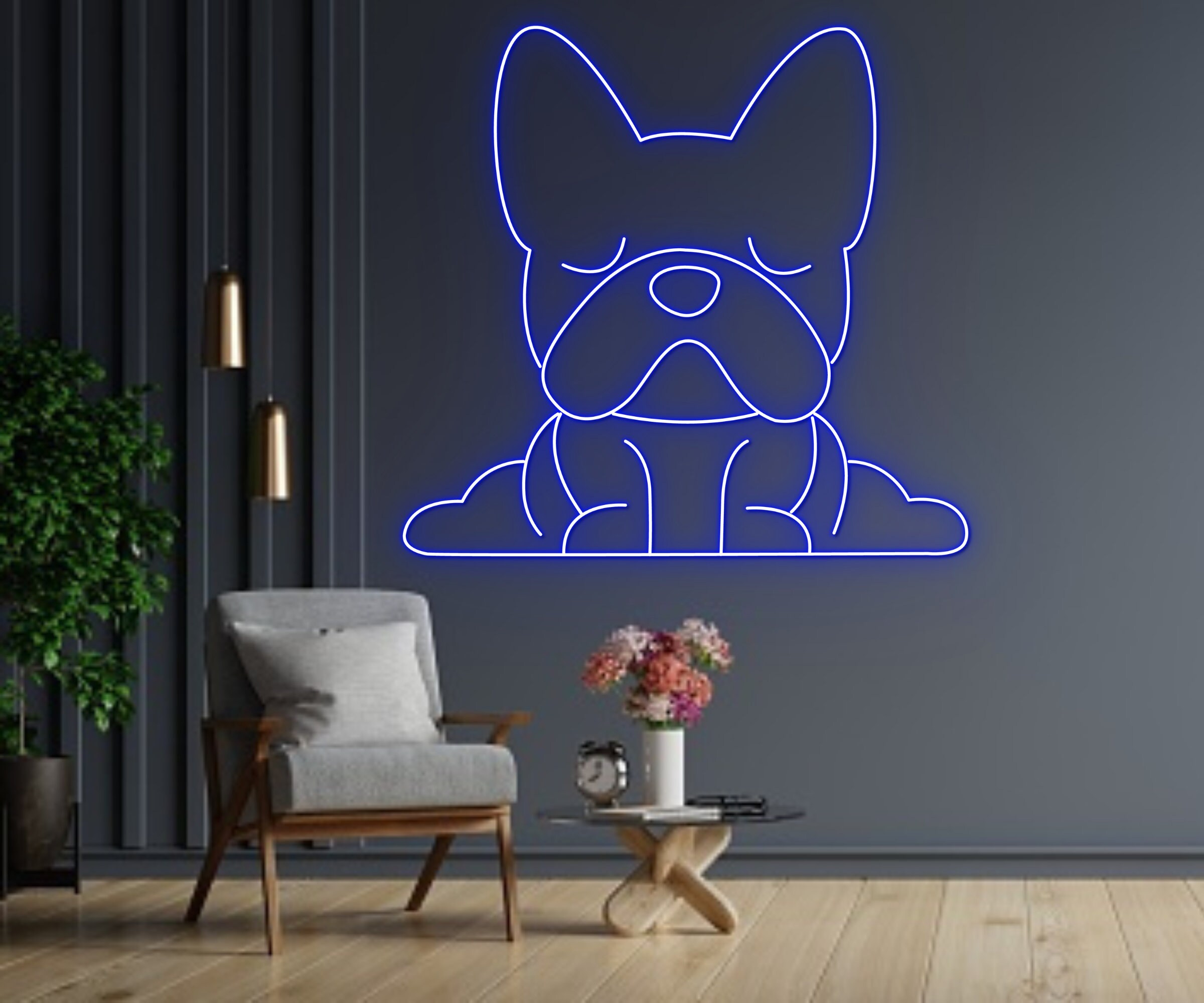 Yoga Pug French Bulldog Neon Sign