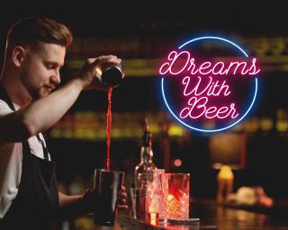 Dream With Beer Neon Sign Beer Wall Decor