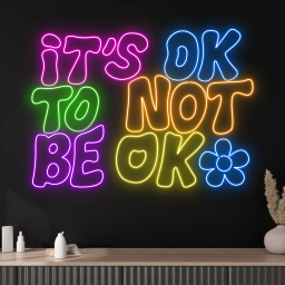 It's Ok To Not Be Ok Neon Sign Long-lasting Lights Decor