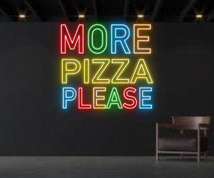 More Pizza Neon Sign Pizza Restaurant Led Signboard Decor