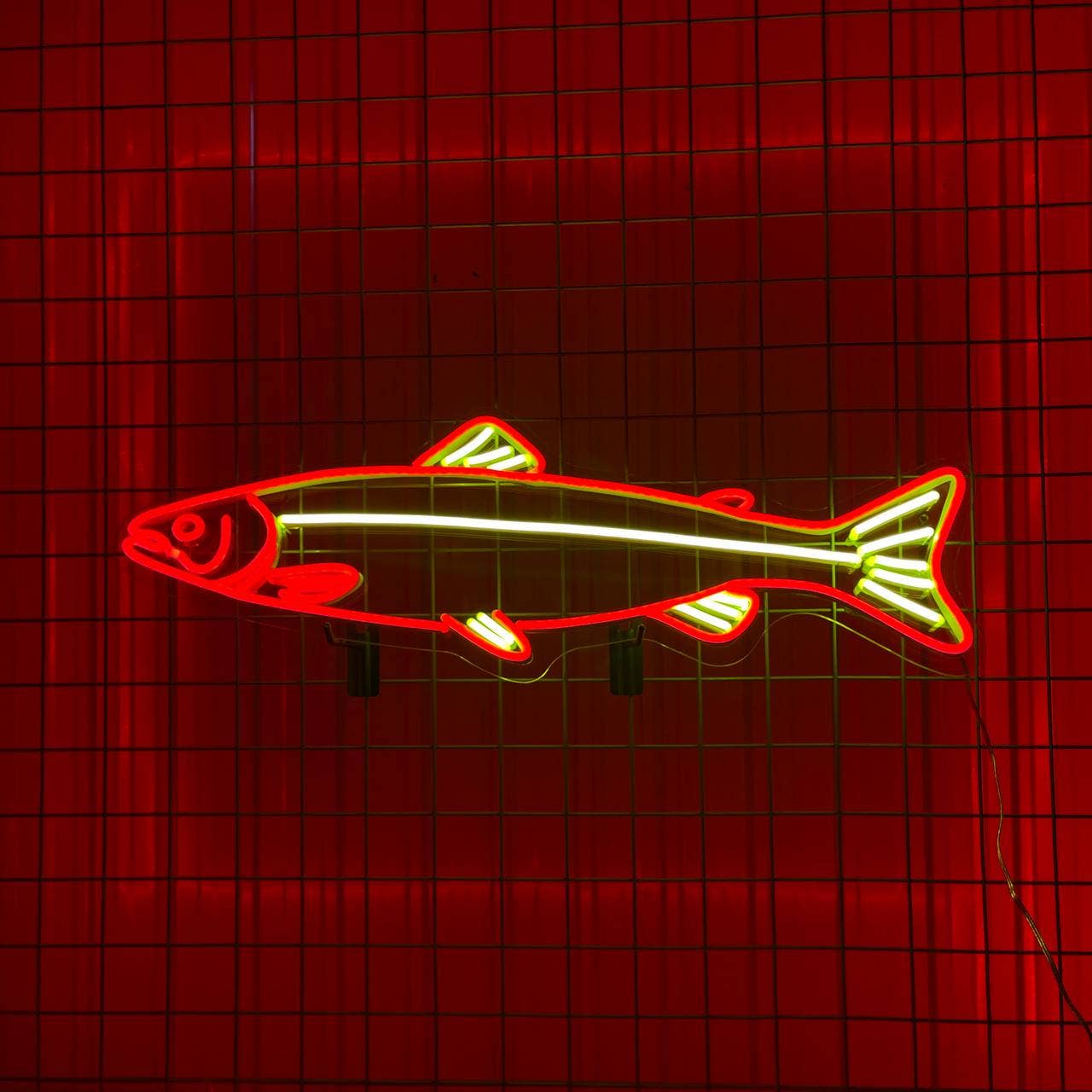 Fish Neon Sign Animal Wall Art Seafood Restaurant Decor