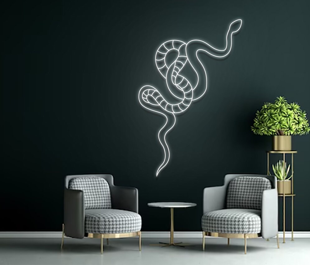 Snake Line Art Neon Sign Decor sign